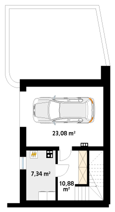 Rzut parteru projektu domu Agrest 2