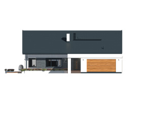 Elewacja 2 projektu domu Aksamit 6