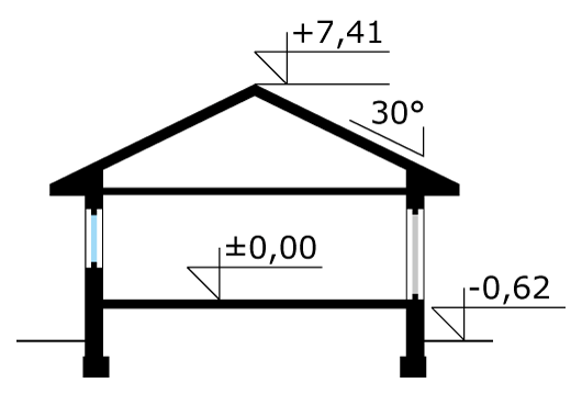 Przekrój projektu Aksamit 6 - przekrój