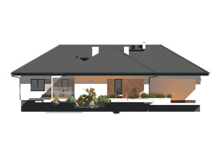 Elewacja 1 projektu domu Aksamit 7