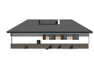 Elewacja 3 projektu domu Aksamit 7