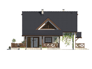 Elewacja 1 projektu domu Aksamitka 4