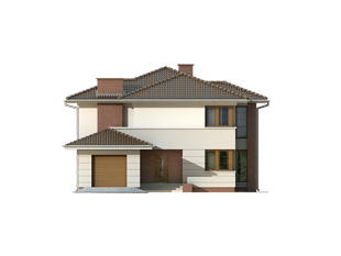 Elewacja 2 projektu domu Alabaster