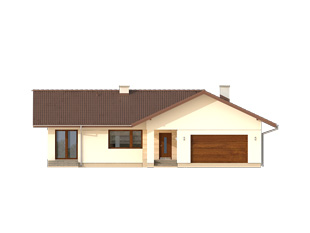 Elewacja 2 projektu domu Antracyt