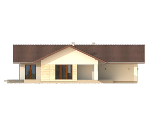 Elewacja 1 projektu domu Antracyt