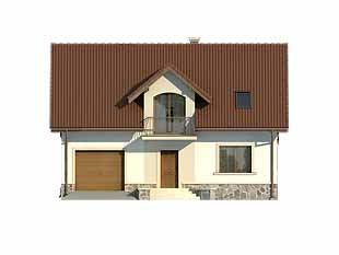 Elewacja 2 projektu domu Arnika 2 dr-T