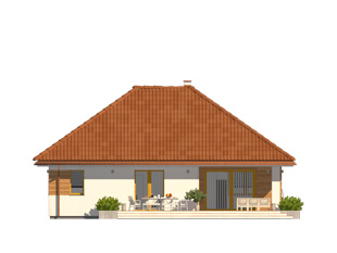 Elewacja 4 projektu domu Aruba