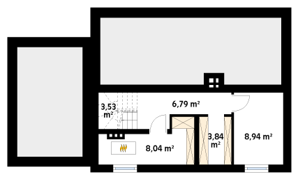 Rzut parteru projektu domu Azalia 5