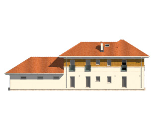 Elewacja 4 projektu domu Bagatela