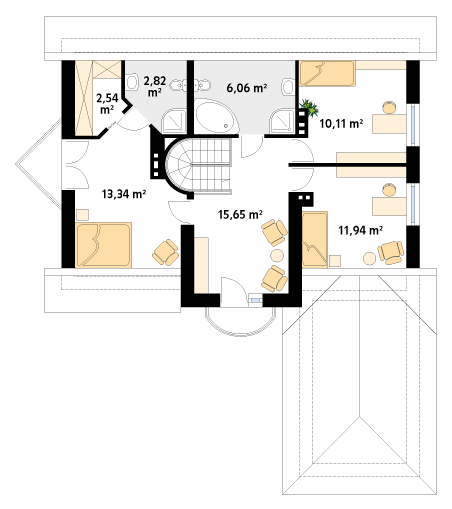 Rzut parteru projektu domu Batuta 2