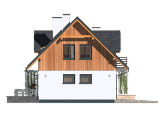 Elewacja 1 projektu domu Bielik dr-S