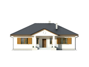 Elewacja 2 projektu domu Borówka 2