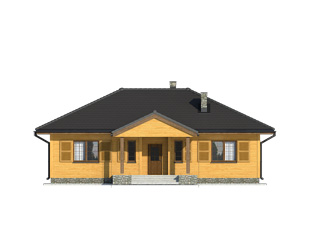 Elewacja 2 projektu domu Borówka 2 dr-S