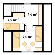 Rzut parteru projektu domu Bratek dr-S
