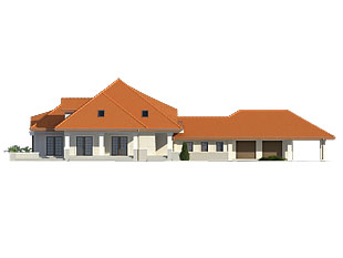 Elewacja 2 projektu domu Cis
