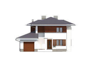 Elewacja 2 projektu domu Cyprys