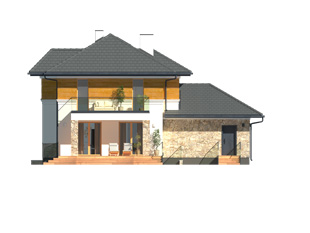 Elewacja 4 projektu domu Cyprys 10