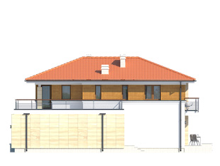 Elewacja 3 projektu domu Cyprys 7