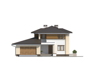 Elewacja 2 projektu domu Cyprys 8