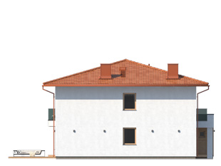 Elewacja 1 projektu domu Dąb 2 W