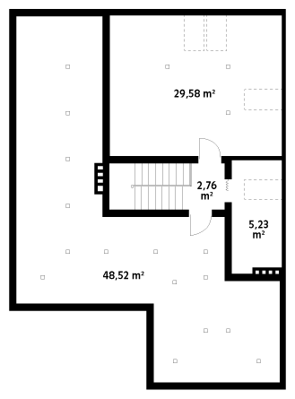 Rzut parteru projektu domu Decyma 11