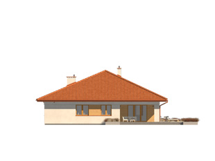 Elewacja 4 projektu domu Decyma 12