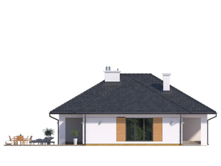 Elewacja 1 projektu domu Dedal