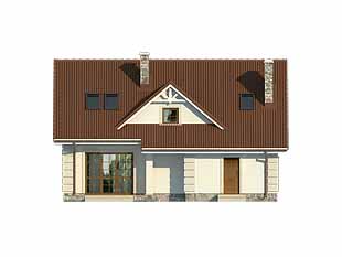 Elewacja 4 projektu domu Dudek 2 dr-T