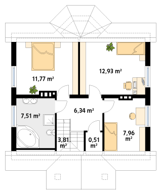Rzut parteru projektu domu Echo 3