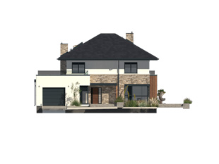 Elewacja 2 projektu domu Fen