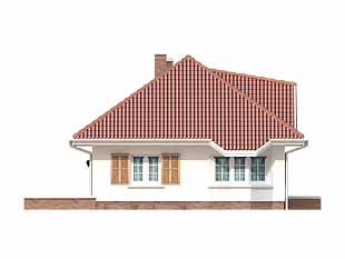 Elewacja 3 projektu domu Fraszka