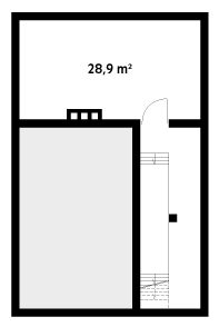 Rzut parteru projektu domu Garaż G12