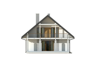 Elewacja 1 projektu domu Indygo 2 dr-T