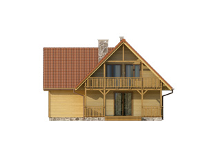 Elewacja 4 projektu domu Jaśmin 3 dr-S