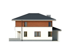 Elewacja 1 projektu domu Karmazyn