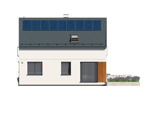 Elewacja 4 projektu domu Lisek 2