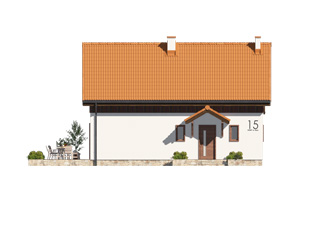Elewacja 2 projektu domu Lisek dr-T