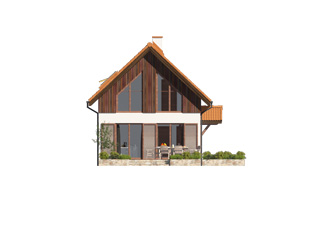 Elewacja 1 projektu domu Lisek dr-T