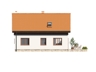 Elewacja 4 projektu domu Lisek dr-T