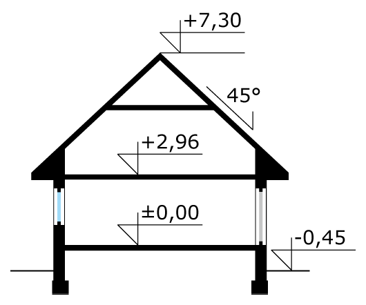 Przekrój projektu Lisek dr-T - przekrój