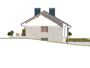 Elewacja 1 projektu domu Mahoń 4