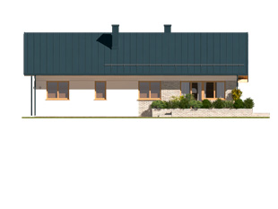 Elewacja 4 projektu domu Mahoń 4