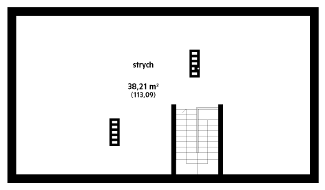 Rzut parteru projektu domu Mahoń 4