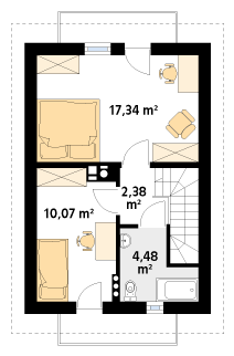 Rzut parteru projektu domu Mini 2