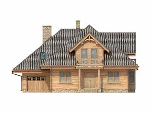 Elewacja 2 projektu domu Modrzew dr-S