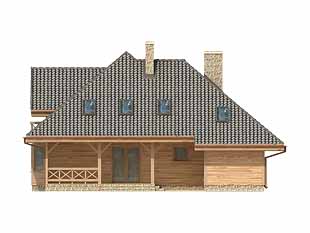 Elewacja 4 projektu domu Modrzew dr-S