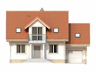 Elewacja 2 projektu domu Pik dr-T