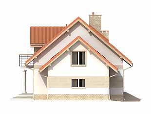 Elewacja 1 projektu domu Pik dr-T