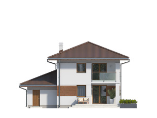 Elewacja 4 projektu domu Pinia 2