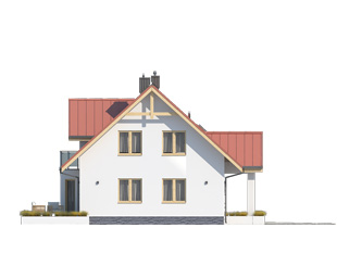 Elewacja 1 projektu domu Pliszka